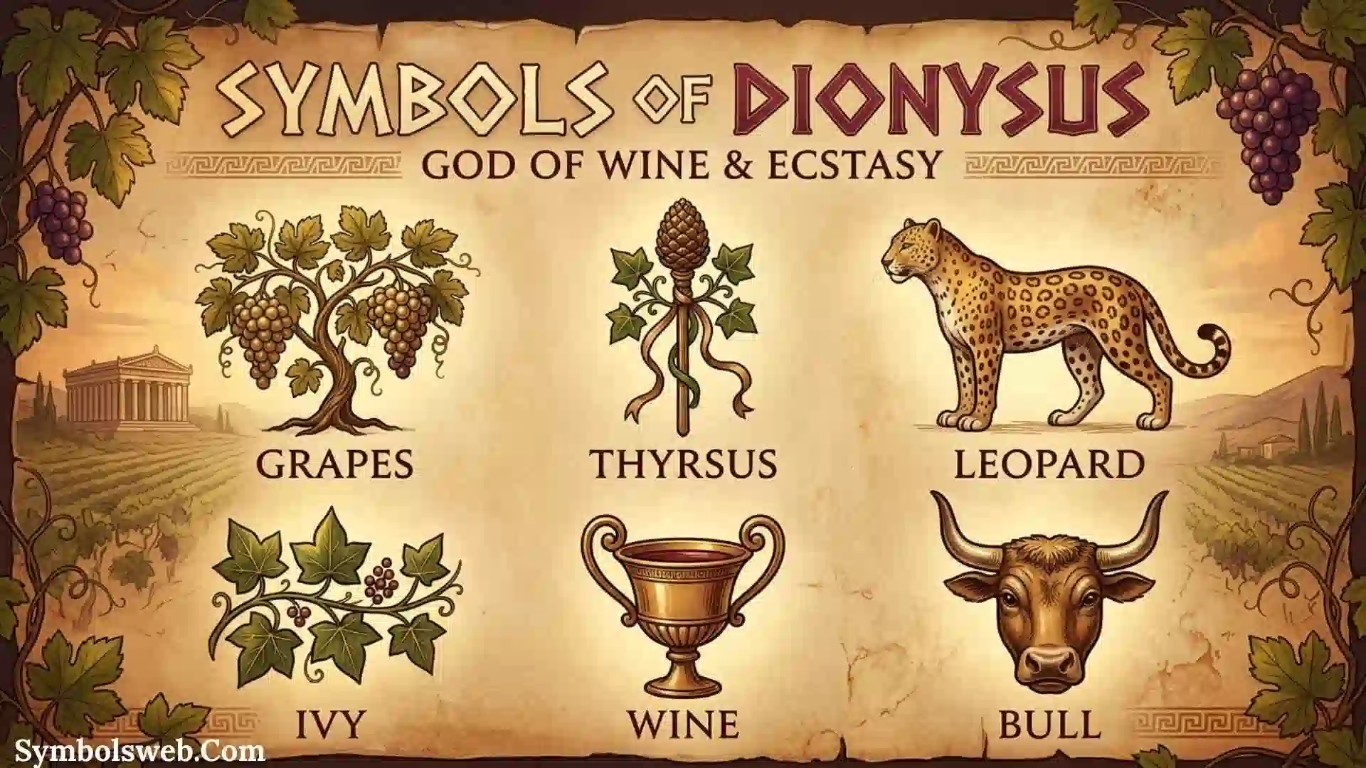 Symbols of Dionysus