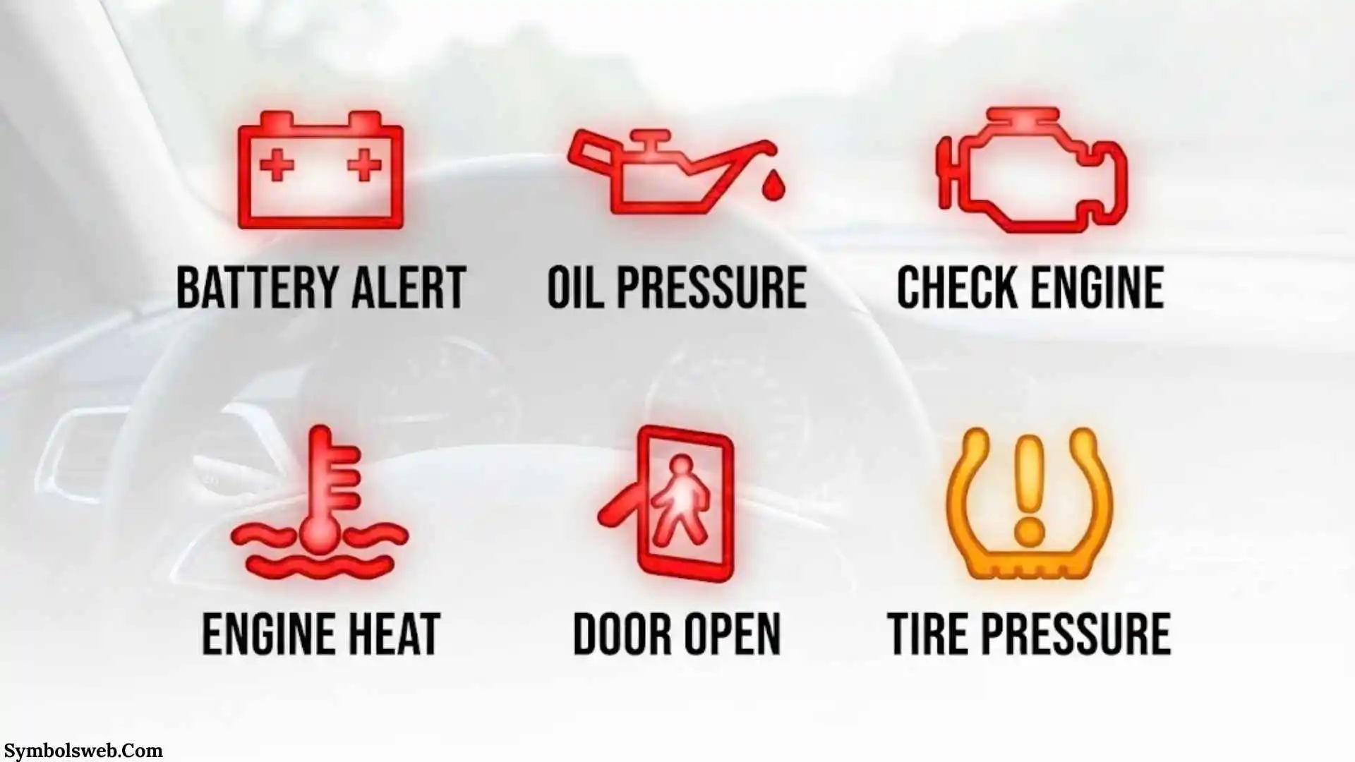 Car Warning Symbols