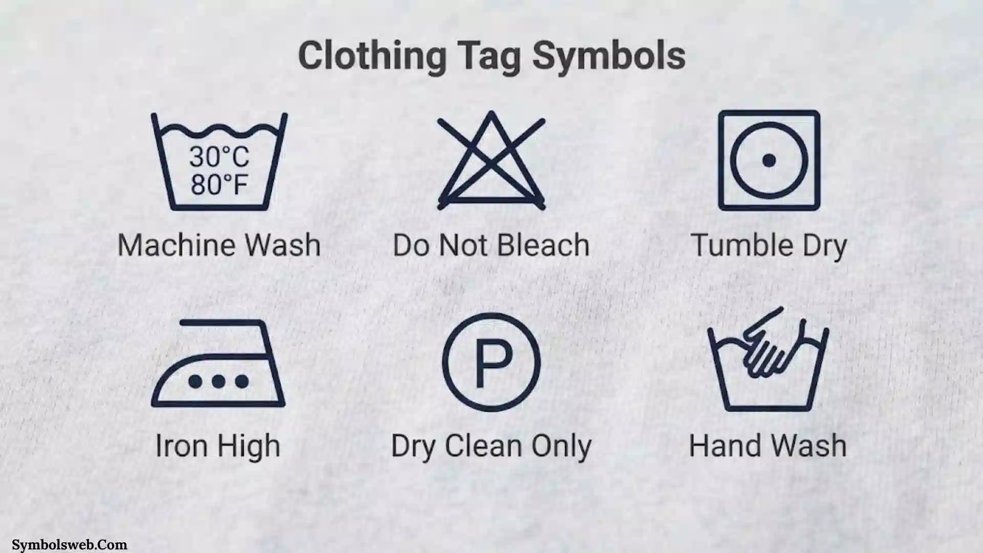 Clothing Tag Symbols