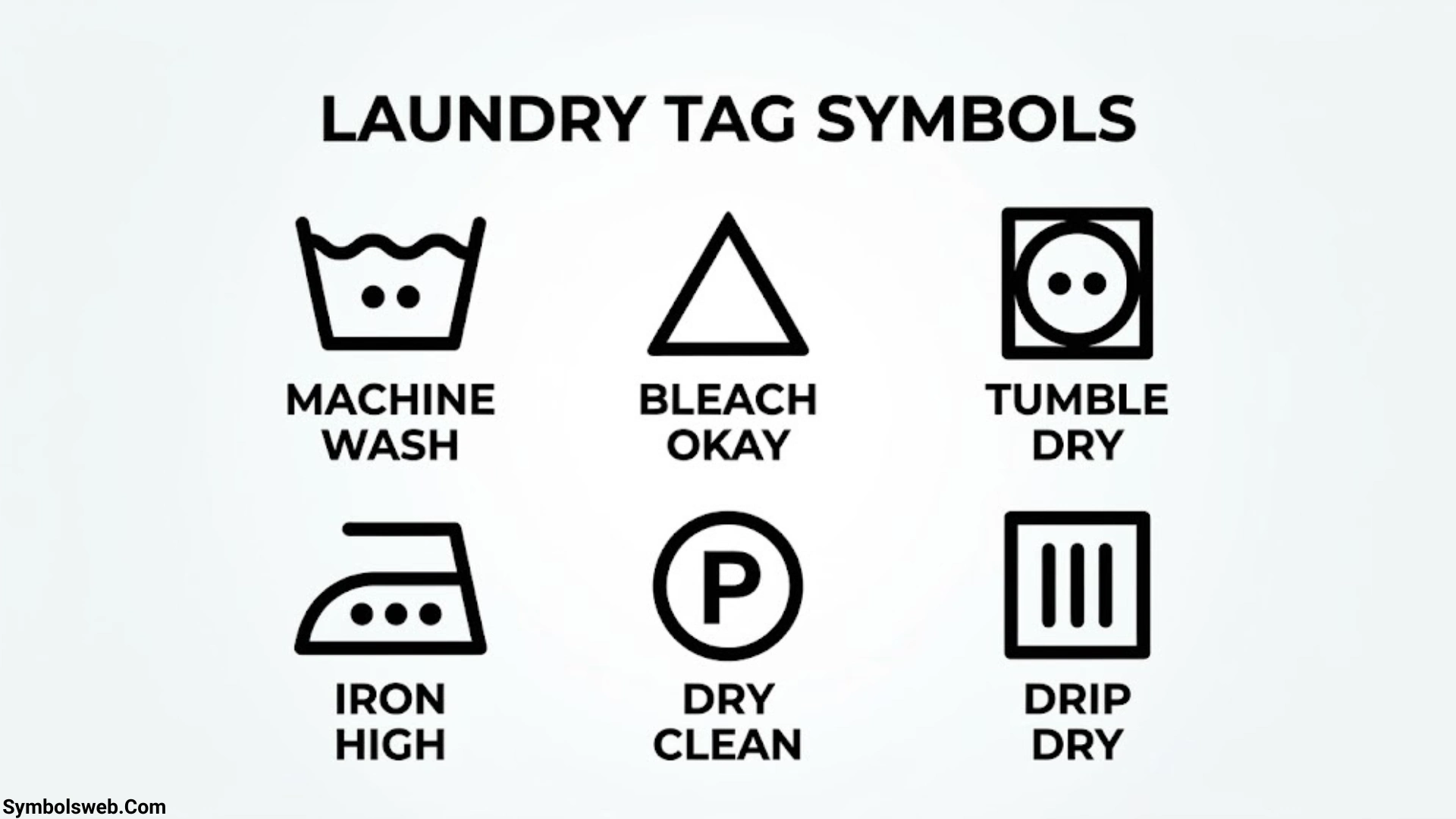Laundry Tag Symbols